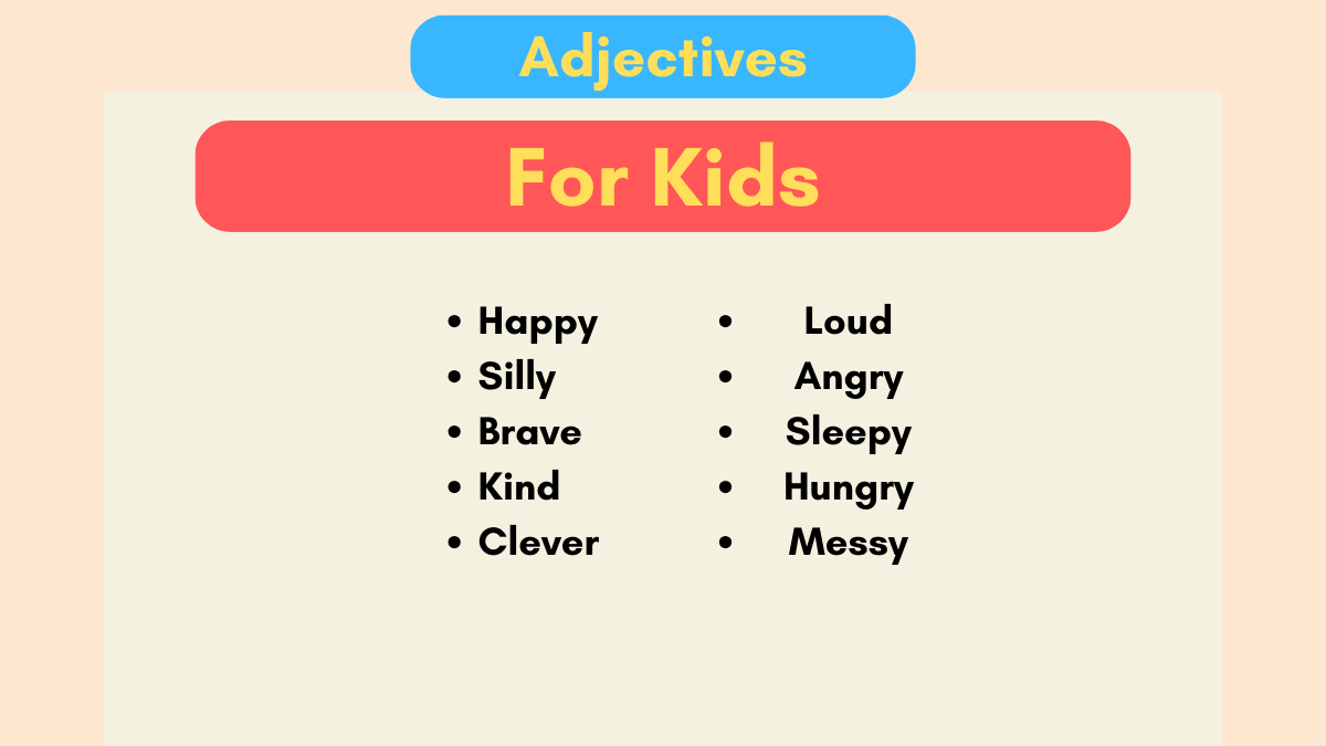 adjectives for kids