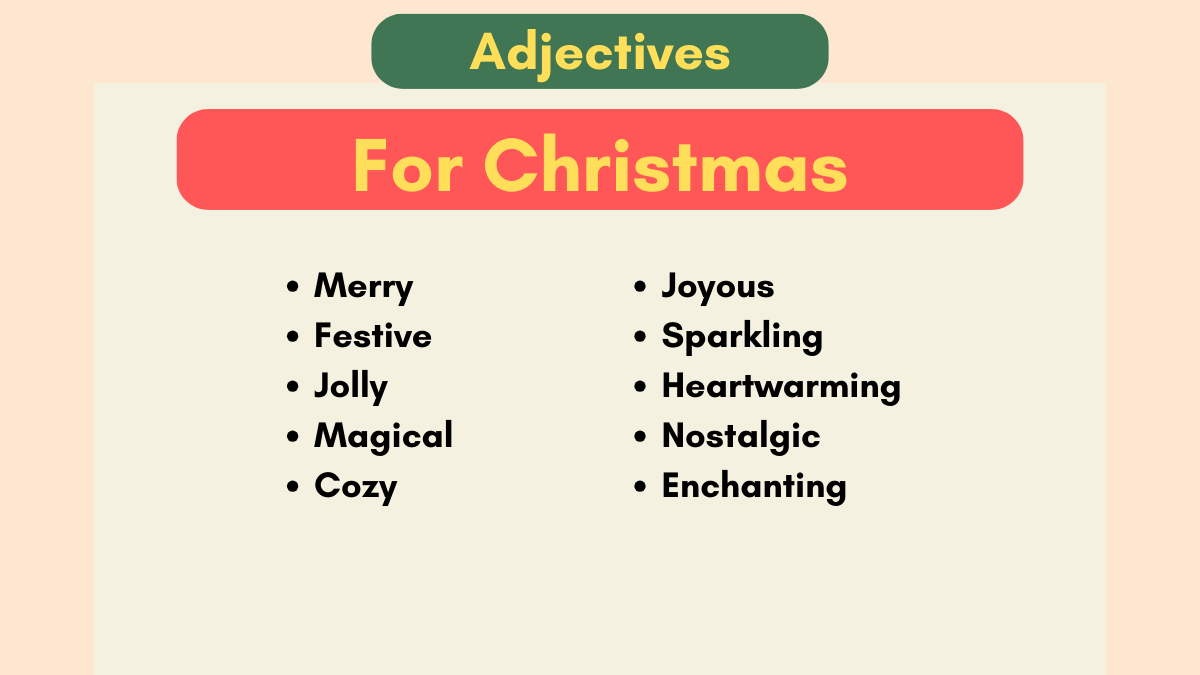 adjectives for christmas