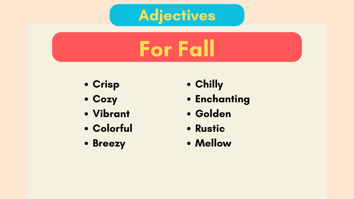 adjectives for fall