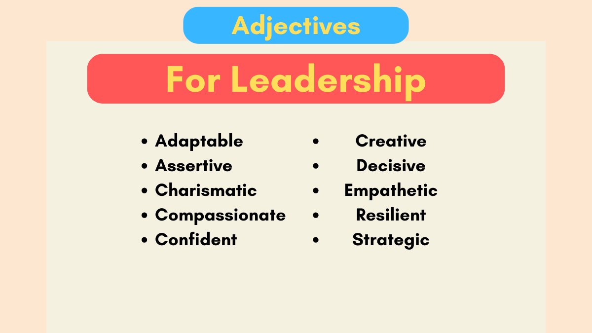 adjectives for leadership