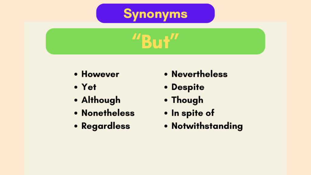 but synonyms